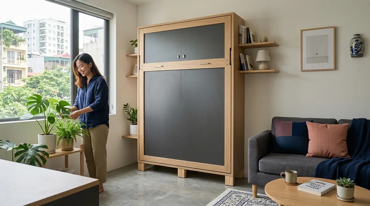 Nội Thất Thông Minh tại Đồng Nai: Giường Gấp Tường, Bàn Nâng Hạ Cho Nhà Nhỏ